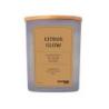 Świeca sojowa DONAU HOME, w szarym szkle, drewniana pokrywa i knot, Citrus Glow, 200g