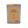 Świeca sojowa DONAU HOME, w szarym szkle, drewniana pokrywa i knot, Fruit Orchard, 200g