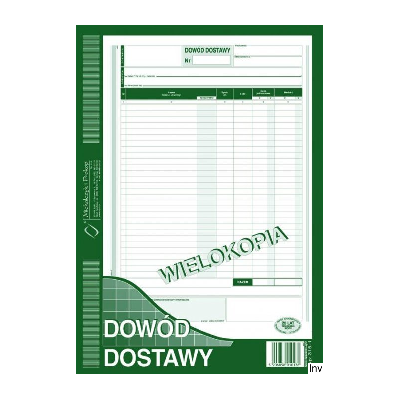 Dowód dostawy A4 Michalczyk i Prokop