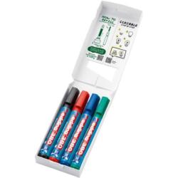 Marker do flipchartów e-380 EDDING, 1,5-3 mm, 4 szt., mix kolorów