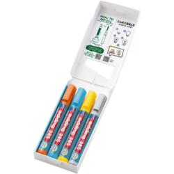 Marker do efektów na flipchartach e-385 EDDING, 4 szt., mix kolorów