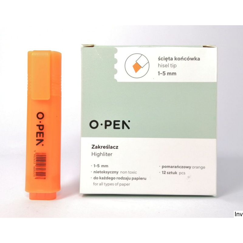 Zakreślacz pomarańczowy DH106 Open