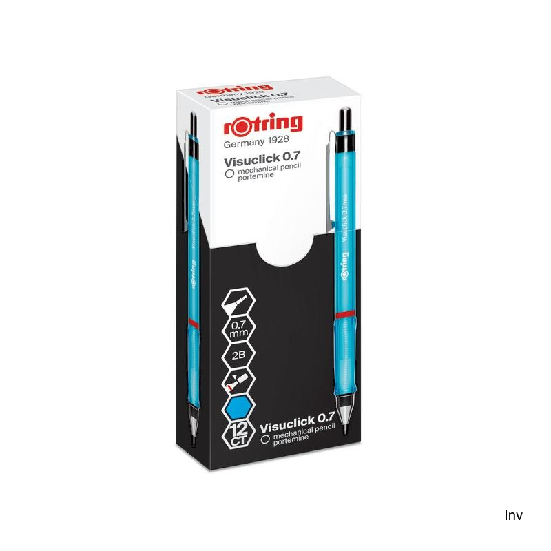 Ołówek automatyczny 2B 0,7 mm niebieski Rotring Visuclick opakowanie 12 sztuk