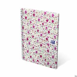 Kołonotatnik B5 60 kartek kratka/tagi floral Oxford