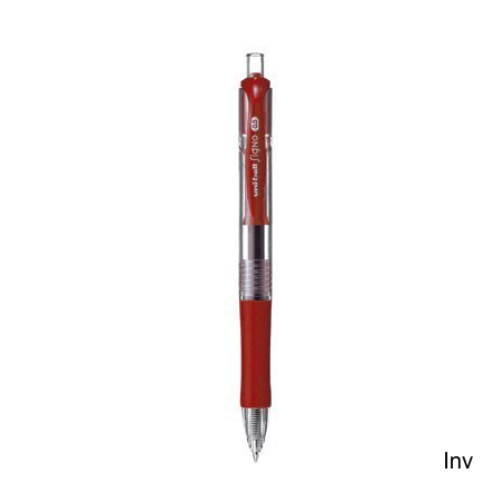 Długopis żelowy Uni UMN-152 czerwony, wymienny wkład, wodoodporny tusz, 0,5 mm