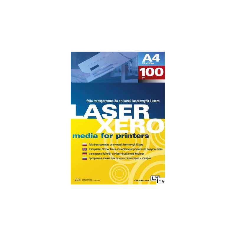 Folia transparentna A4 100 mic do drukarek laserowych i kserokopiarek Argo 100 sztuk
