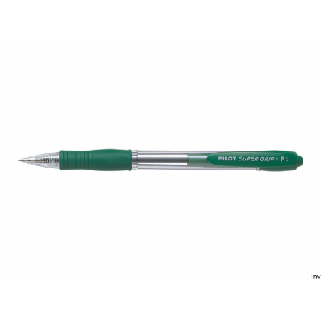 Długopis olejowy Pilot Super Grip zielony 0,21 mm z wymiennym wkładem