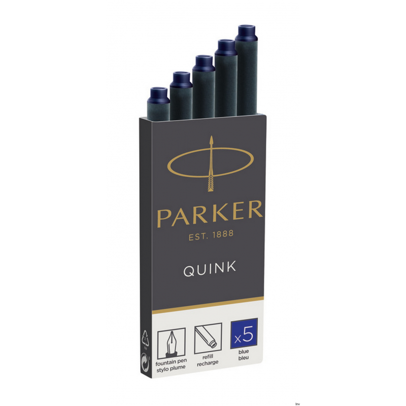 Naboje atramentowe Parker QUINK STANDARD niebieskie 5 sztuk