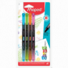 Cienkopis Maped GraphPeps Deco 0,4 mm 4 sztuki blister kolory fancy (błękitny, zielony, różowy, pomarańczowy)