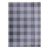 PAKIET Teczka z gumką OFFICE PRODUCTS, karton/lakier, A4, 320gsm, 3-skrz., mix kolorów w kratę
