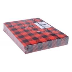 PAKIET Teczka z gumką OFFICE PRODUCTS, karton/lakier, A4, 320gsm, 3-skrz., mix kolorów w kratę