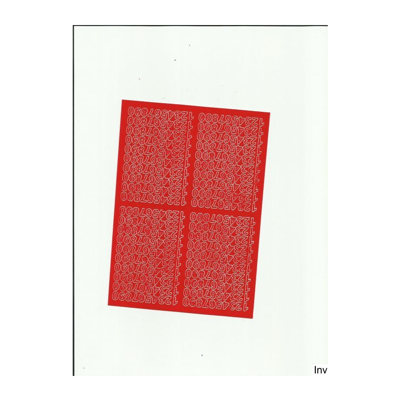 Cyfry samoprzylepne 0.7 cm żółte 8 sztuk Artdruk