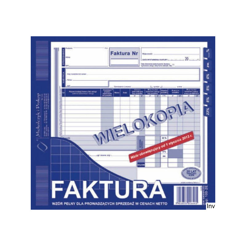 102-2E Faktura VAT MICHALCZYK&PROKOP 2/3 A4 80 kartek