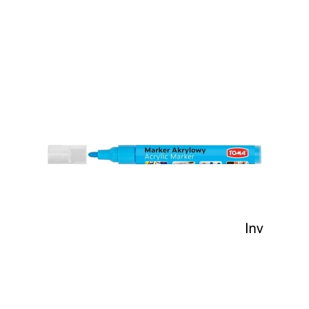Marker akrylowy niebieski jasny 2-5mm Toma do zdobienia papieru, kartonu, drewna i innych powierzchni