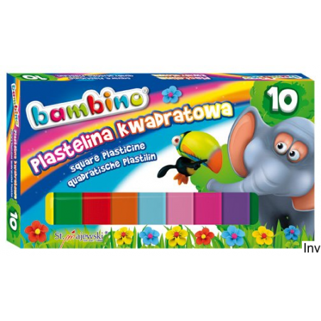 Plastelina BAMBINO 10 kolorów kwadrat St.Majewski