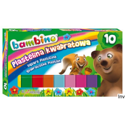 Plastelina BAMBINO 10 kolorów kwadrat St.Majewski