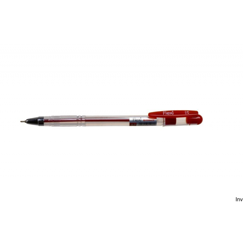 Długopis Penmate FLEXI czerwony 0,7 mm, wodoodporny tusz, wymienny wkład, długość pisania 1500 m