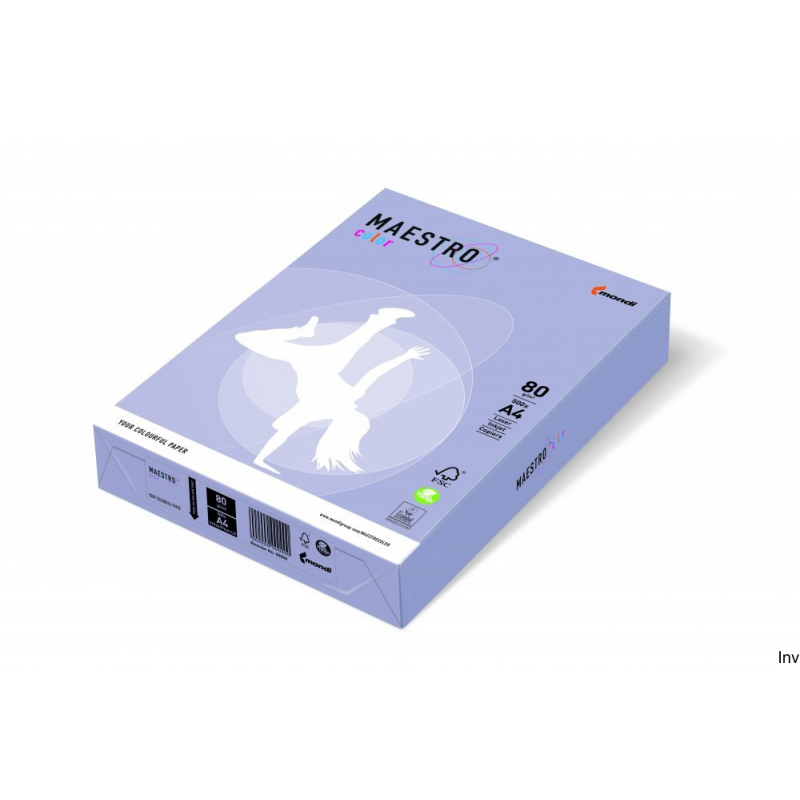 Papier xero Maestro A4 80g lawenda 250 sztuk