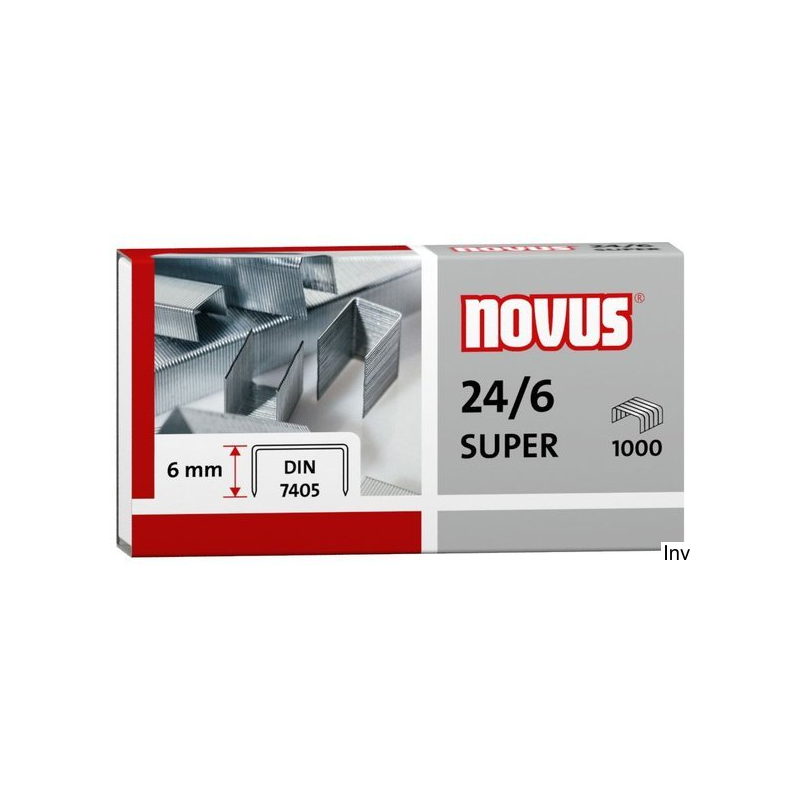 Zszywki 24/6 Novus 1000 sztuk ocynkowane do biura