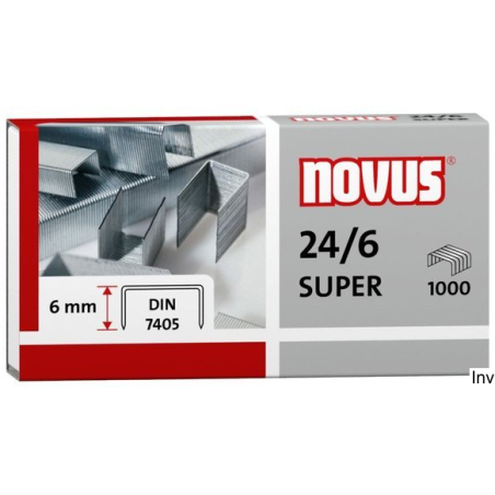 Zszywki 24/6 Novus 1000 sztuk ocynkowane do biura