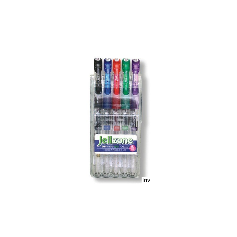 Długopis żelowy Micro Duo Zone 0,5 mm, 5 sztuk, wodoodporny tusz, wymienny wkład, gumowy uchwyt