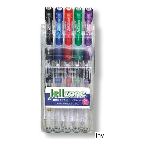 Długopis żelowy Micro Duo Zone 0,5 mm, 5 sztuk, wodoodporny tusz, wymienny wkład, gumowy uchwyt