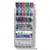 Długopis żelowy Micro Duo Zone 0,5 mm, 5 sztuk, wodoodporny tusz, wymienny wkład, gumowy uchwyt