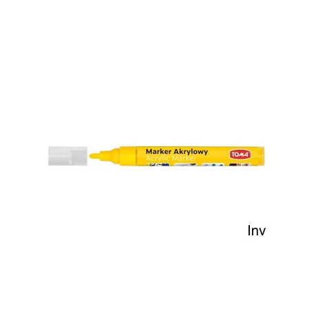 Marker akrylowy żółty 2-5mm Toma do zdobienia i malowania na różnych powierzchniach