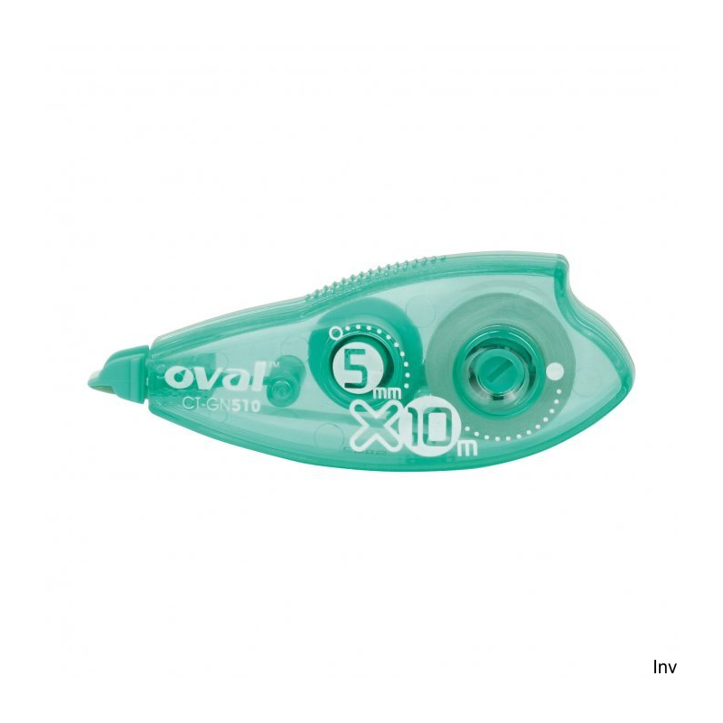 Korektor w taśmie Oval CT-GN 5 mm x 10 m, biały, regulacja napięcia, transparentna obudowa