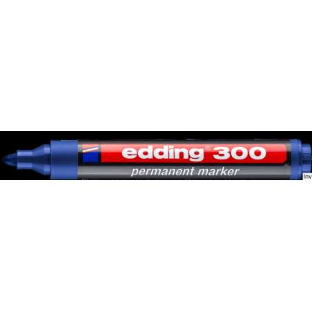 Edding Foliopis 300-3 niebieski z końcówką okrągłą, tusz niezmywalny, szerokość linii 1,5-3 mm
