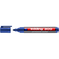 Edding Foliopis 300-3 niebieski z końcówką okrągłą, tusz niezmywalny, szerokość linii 1,5-3 mm
