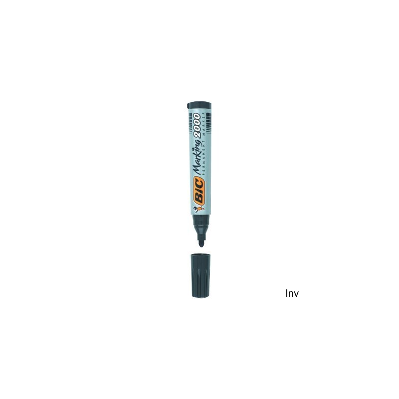 Marker permanentny BIC 2000 Ecolutions czerwony okrągła końcówka 5.4 g
