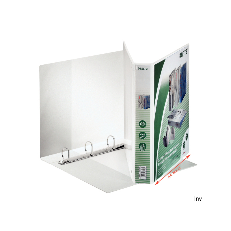 Segregator Leitz Panorama A4+ 50mm biały ofertowy z przezroczystymi kieszeniami 42850001
