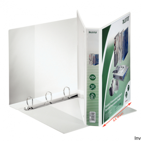 Segregator Leitz Panorama A4+ 50mm biały ofertowy z przezroczystymi kieszeniami 42850001