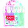 Maped Zakreślacze FLUO PEPS pastel mix 4 sztuki w etui