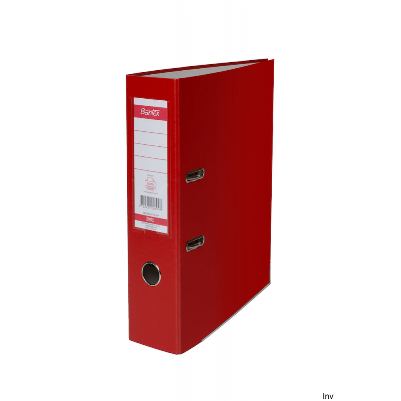 Segregator A4 50 mm czerwony Bantex 100551800 z mechanizmem, ekologiczny, wzmocnione krawędzie