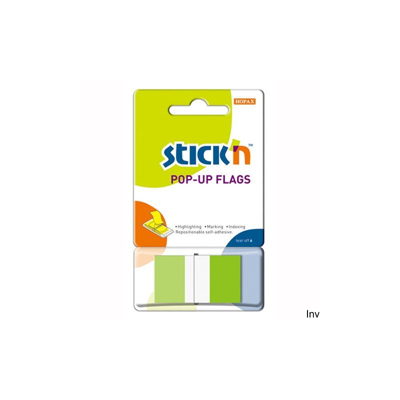 Zakładki indeksujące StickN 45x25 mm zielone 50 sztuk