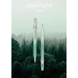 Zestaw długopis 849 i ołówek 844 CARAN D'ACHE Misty Forest, w etui, zielony
