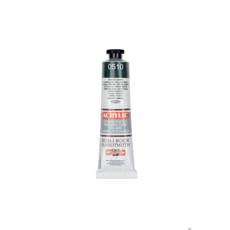 Farba akrylowa ciemnozielona 40ml Koh-i-noor