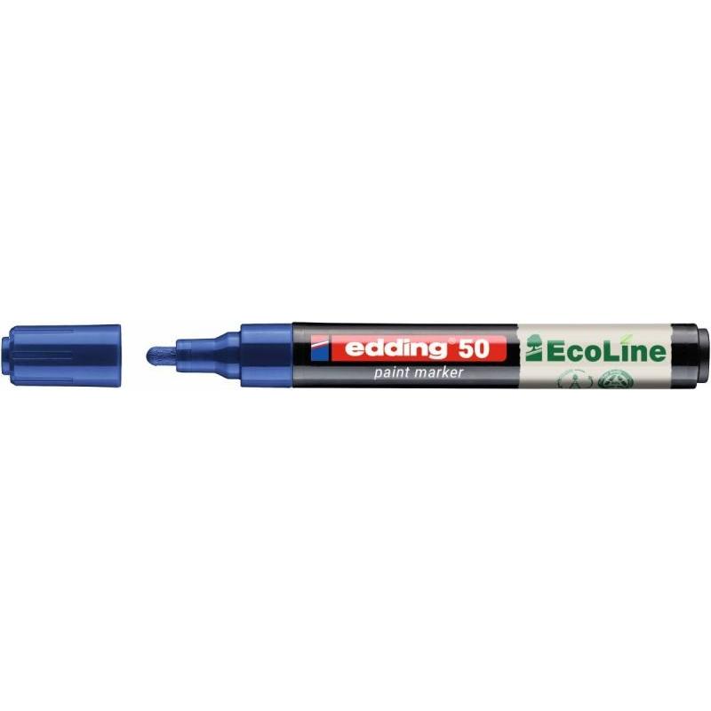 PAKIET Marker olejowy na bazie wody e-50 EDDING EcoLine, 2-3mm, niebieski