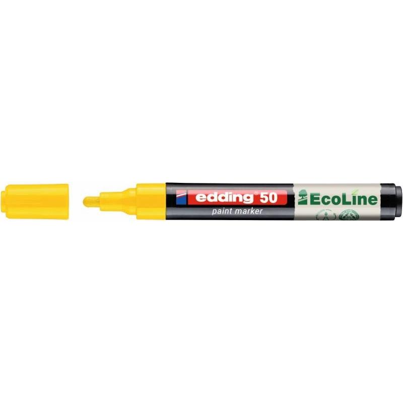 PAKIET Marker olejowy na bazie wody e-50 EDDING EcoLine, 2-3mm, żółty