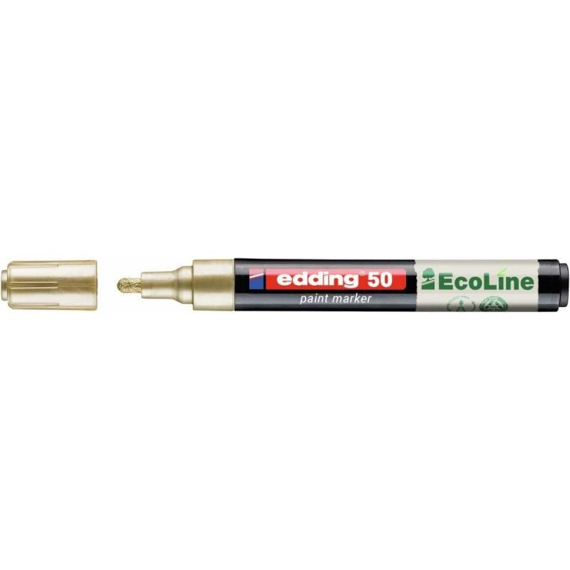 PAKIET Marker olejowy na bazie wody e-50 EDDING EcoLine, 2-3mm, złoty