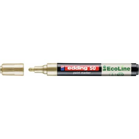 PAKIET Marker olejowy na bazie wody e-50 EDDING EcoLine, 2-3mm, złoty