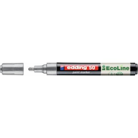 PAKIET Marker olejowy na bazie wody e-50 EDDING EcoLine, 2-3mm, srebrny