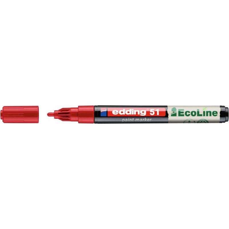 PAKIET Marker olejowy na bazie wody e-51 EDDING EcoLine, 1-2mm, czerwony