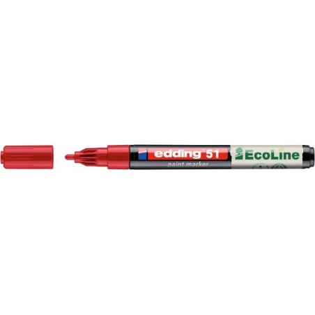 PAKIET Marker olejowy na bazie wody e-51 EDDING EcoLine, 1-2mm, czerwony