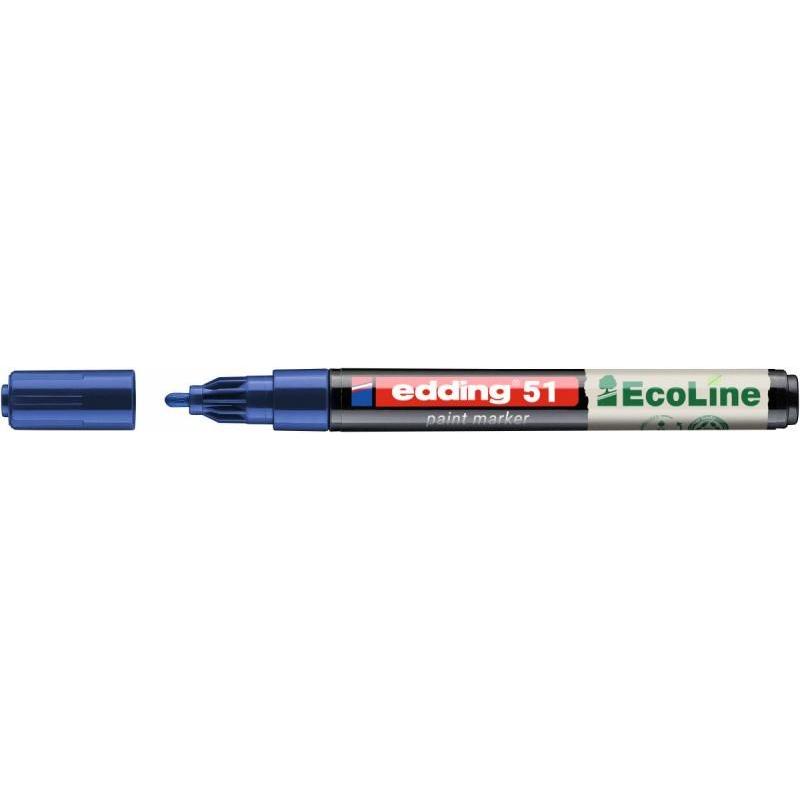PAKIET Marker olejowy na bazie wody e-51 EDDING EcoLine, 1-2mm, niebieski