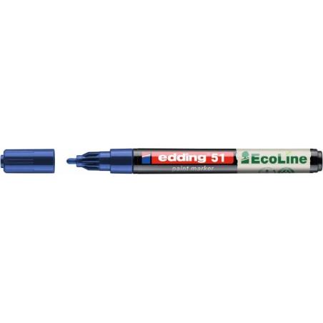 PAKIET Marker olejowy na bazie wody e-51 EDDING EcoLine, 1-2mm, niebieski