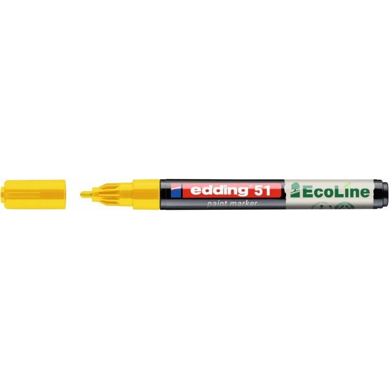 PAKIET Marker olejowy na bazie wody e-51 EDDING EcoLine, 1-2mm, żółty