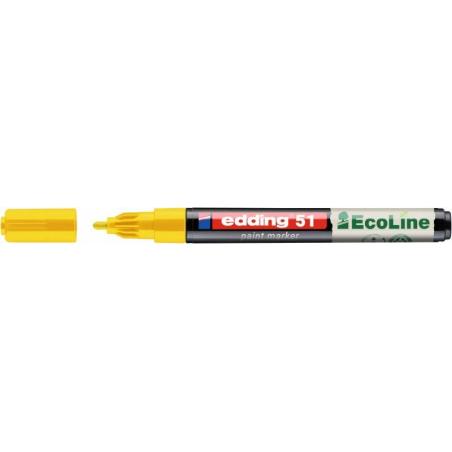 PAKIET Marker olejowy na bazie wody e-51 EDDING EcoLine, 1-2mm, żółty